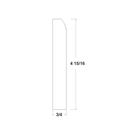 Palermo Gloss White Batten Moulding - 96" x 1/4" x 3/4"