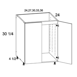 Palermo Gloss White Full Height Door Sink Base 27" x 34-1/2" x 24"