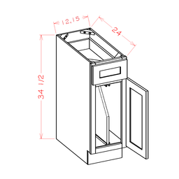 Shaker Tray Divider Base Kit, 12"