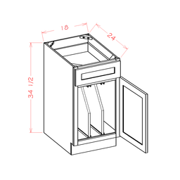 Shaker Tray Divider Base Kit, 18"
