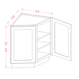 Shaker Base End Cabinet, 24"
