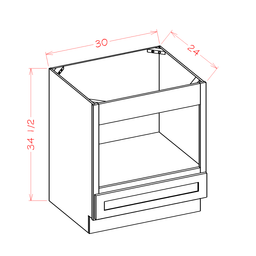 Shaker Base Microwave Cabinet, 30"