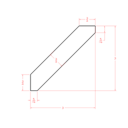 Shaker Large Angled Crown Molding, 8"
