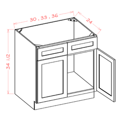 Shaker Sink Base, 30"