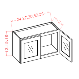 Shaker Wall Stacker Cabinets, 24" x 12"