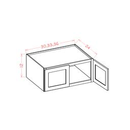 Shaker Wall Refrigerator Cabinet, 30" x 12" x 24"