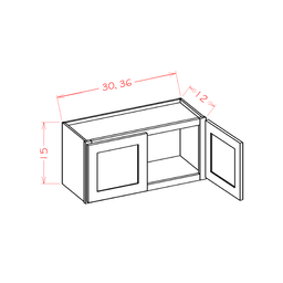 Shaker Wall Bridge Cabinet, 30" x 15"