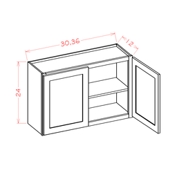 Shaker Wall Bridge Cabinet, 36" x 24"