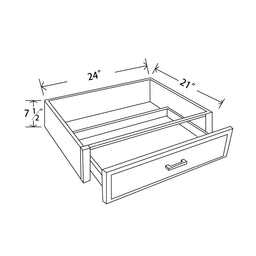 In-Stock Shaker White Knee Drawer, 24"