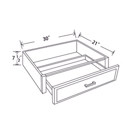 In-Stock Shaker White Knee Drawer, 30"