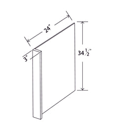 In-Stock Shaker White Dish Washer End Panel