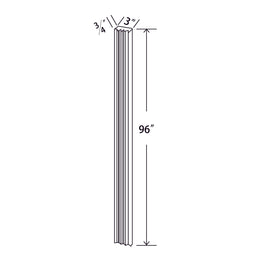 In-Stock Shaker White Fluted Wall Filler, 3"