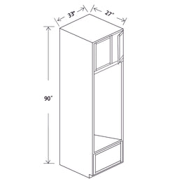 In-Stock Shaker White Tall Oven Pantry, 33" x 90" x 27"