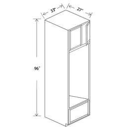 In-Stock Shaker White Tall Oven Pantry, 33" x 96" x 27"