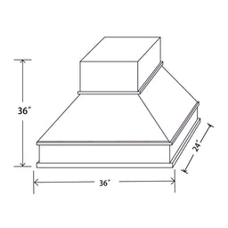 In-Stock Shaker White Range Hood, 36"