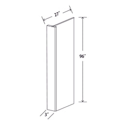 In-Stock Shaker White Refrigerator Return Panel, 27"