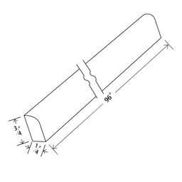In-Stock Shaker White Scribe Molding
