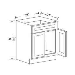 In-Stock Shaker White Vanity, 24"