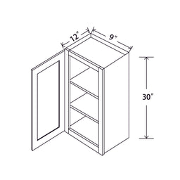 In-Stock Shaker White Wall Cabinet, 9" x 30"