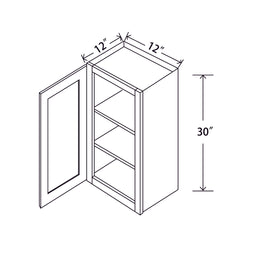 In-Stock Shaker White Wall Cabinet, 12" X 30"