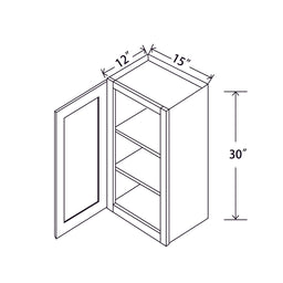 In-Stock Shaker White Wall Cabinet, 15" X 30"