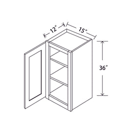 In-Stock Shaker White Wall Cabinet, 15" X 36"