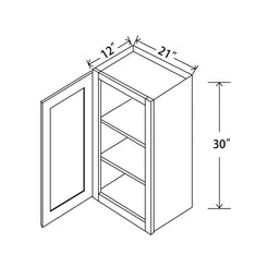 In-Stock Shaker White Wall Cabinet, 21" x 30"