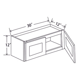 In-Stock Shaker White Wall Cabinet, 30" x 12"