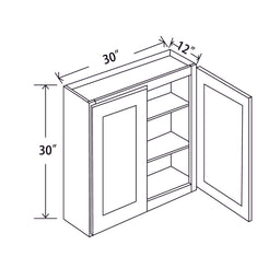 In-Stock Shaker White Wall Cabinet, 30" x 30"