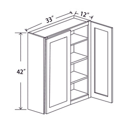 In-Stock Shaker White Wall Cabinet, 33" X 42"