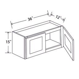 In-Stock Shaker White Wall Cabinet, 36" X 15"
