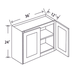In-Stock Shaker White Wall Cabinet, 36" X 24"
