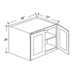 In-Stock Shaker White Wall Cabinet, 36" x 24" x 27"