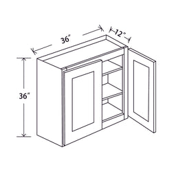 In-Stock Shaker White Wall Cabinet, 36" X 36"