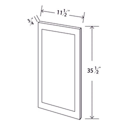In-Stock Shaker White Wall Decorative Door, 36"