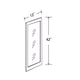 In-Stock Shaker White Wall Cabinet, 12" X 42"