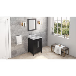 22" W x 1" D x 28" H Black Cade mirror