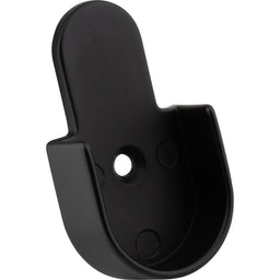 Matte Black Open Knock-In Mounting Bracket for 1" and 1-1/16" Round Closet Rods