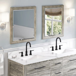 22" W x 1" D x 28" H Weathered Grey Cade mirror