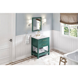 22" W x 1" D x 28" H Forest Green Cade mirror