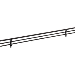 17" Wide Matte Black Wire Shoe Fence for Shelving