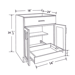 In-Stock Pull Out Tray, 18"
