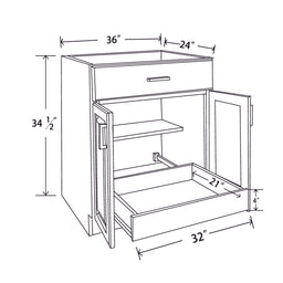 In-Stock Pull Out Tray, 36"