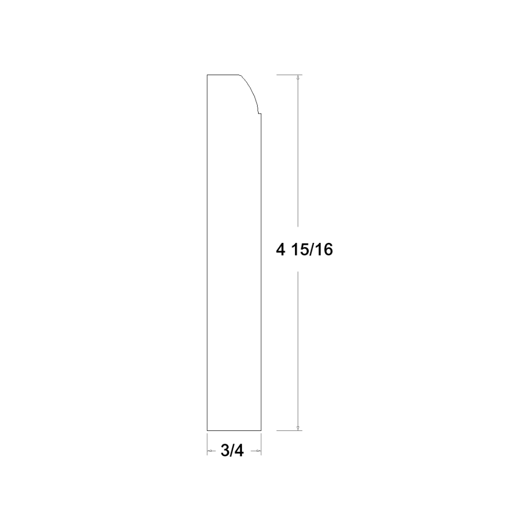 Palermo Gloss White Batten Moulding - 96" x 1/4" x 3/4"