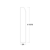 Palermo Gloss White Batten Moulding - 96" x 1/4" x 3/4"