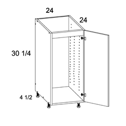 Palermo Gloss White Full Height Door Sink Base 24" x 34-1/2" x 24"