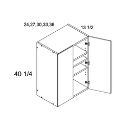 Palermo Gloss White Two Door Wall Cabinet 24" x 40-1/4" x 13-1/2"