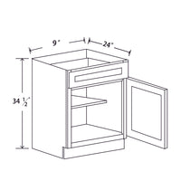 In-Stock Shaker White Single Door Base, 9"