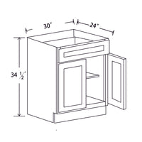 In-Stock Shaker White Two Door Base, 30"
