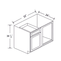 In-Stock Shaker White Blind Base Corner, 33"